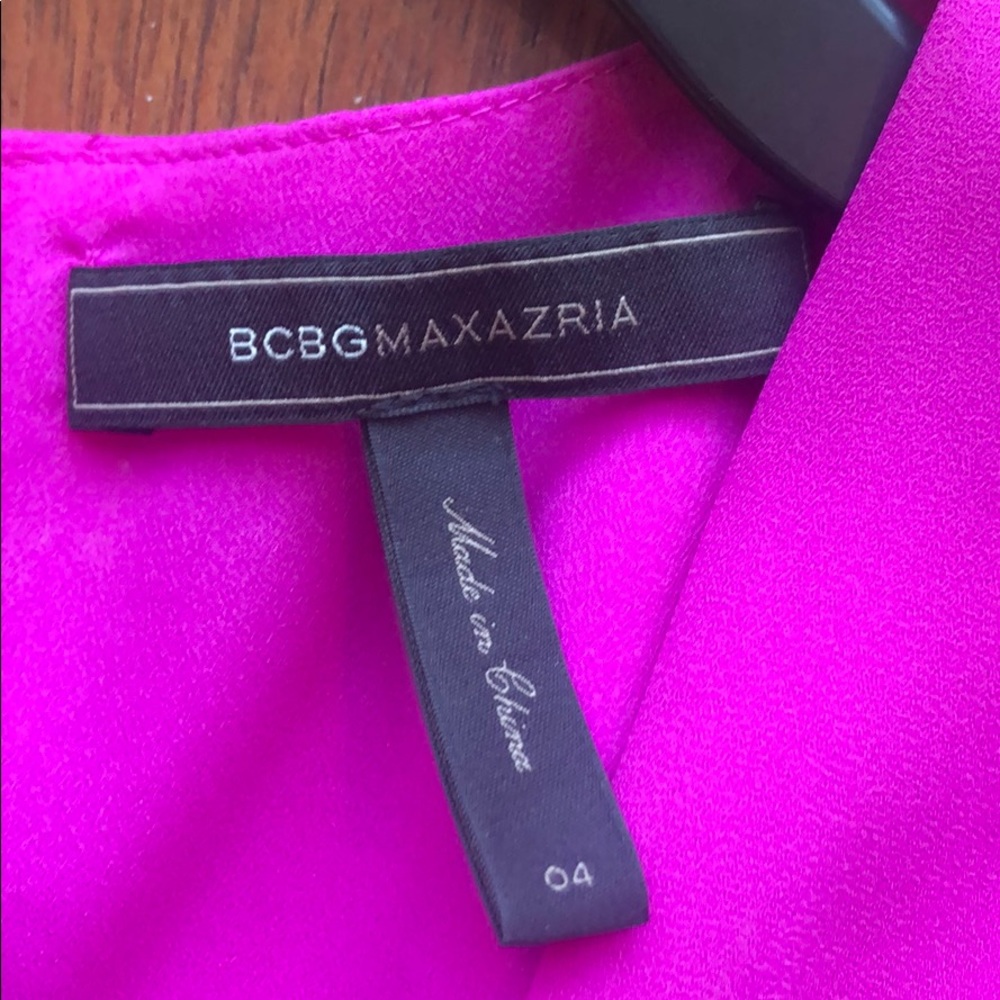 BCBG Maxazria Magenta Abey low to high dress - 4 - Picture 5 of 5